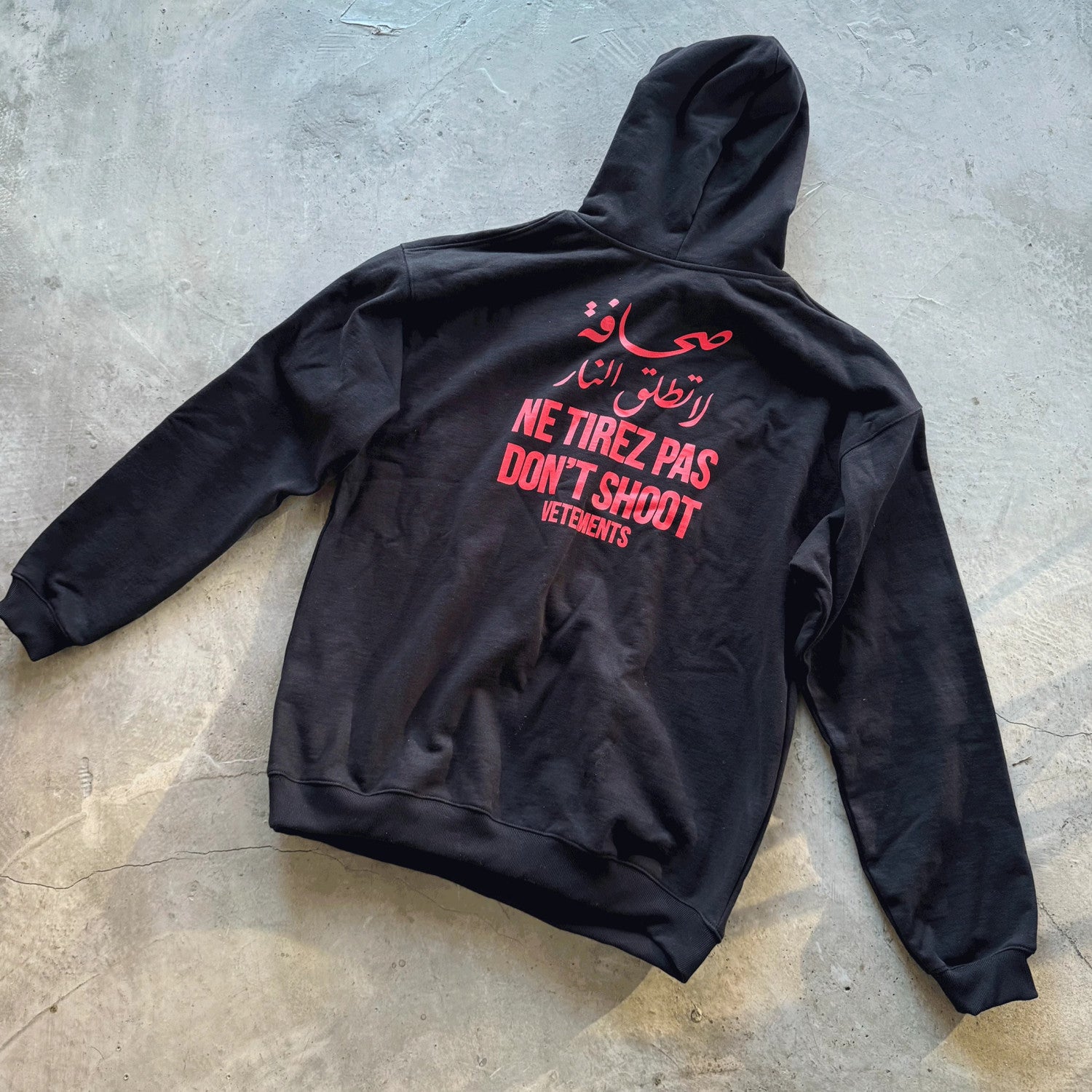 Vetements Men's Dark Style Embroidery Pullover Hoodie  Spring And Fall Fashion High Street Retro Trend Versatile Single Hooded Sweatshirt Ngvp #1175