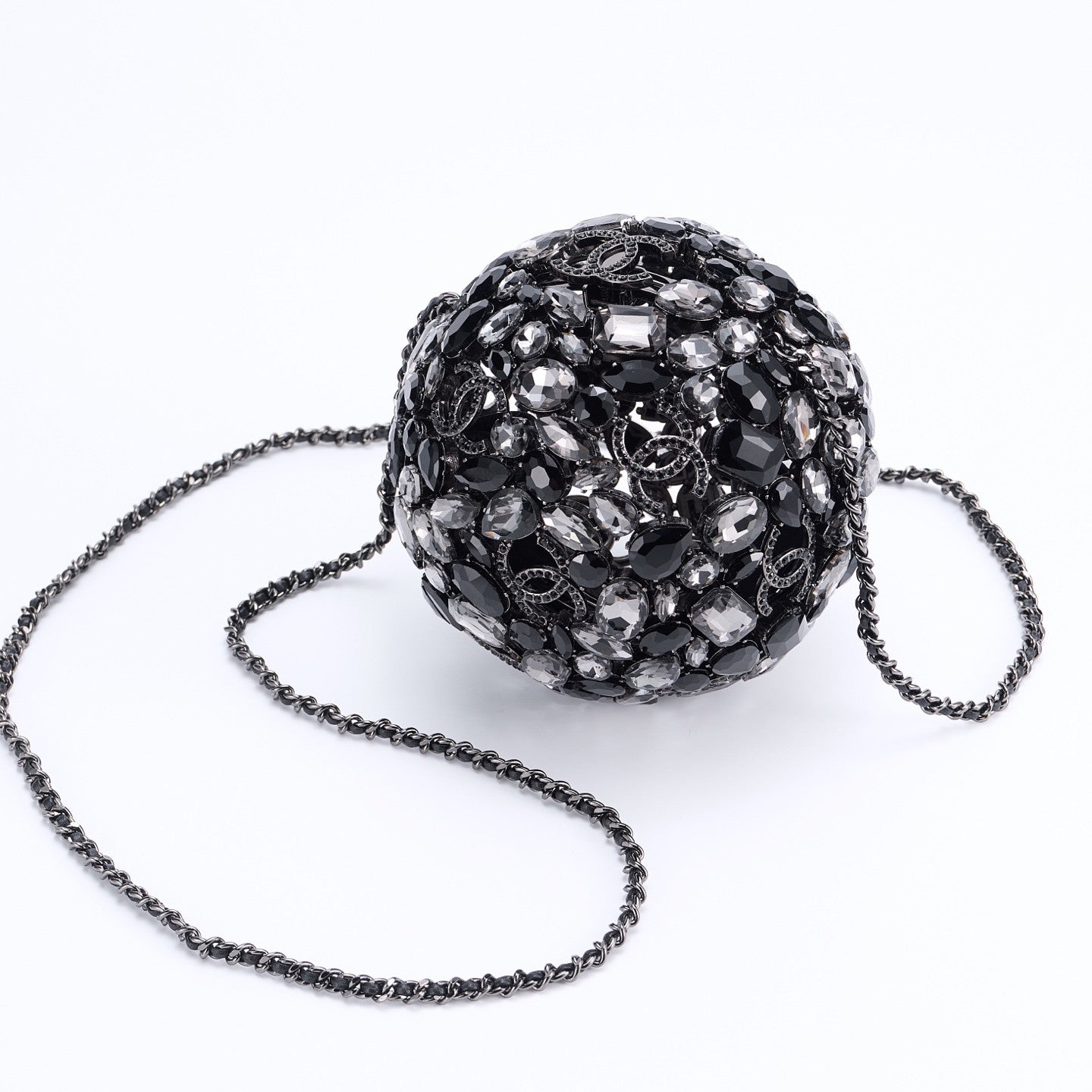 Chanel Women's Crystal Diamond Spherical Chain Single Shoulder Evening Bag Bags #77237