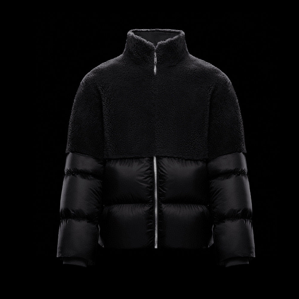 Rick Owens x Moncler Men's Winter Solid Color Standing Collar Zipper Splicing Long Sleeve Loose Puffer Down Jacket Ngvp #7192