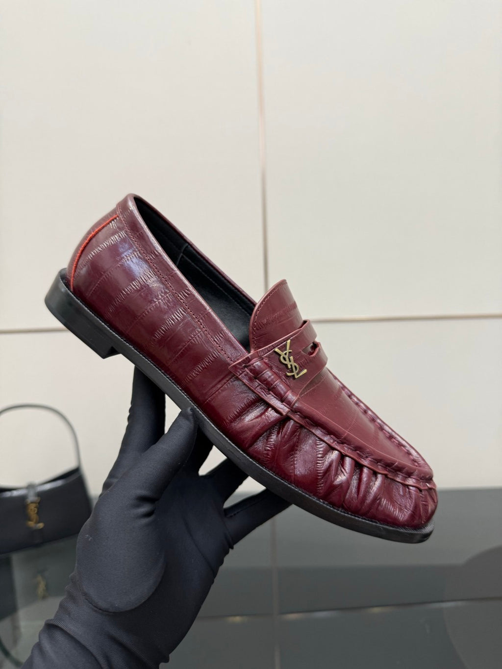 Saint Laurent Women's Autumn/Winter Fashion Casual Sheepskin Suede Round Toe Slip On Flat Loafers Casual Shoes #78376