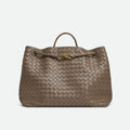 Bottega Veneta Large Andiamo Women's Woven Solid Color Magnetic Clasp Closure Sheepskin Tote Bag Bags #76912