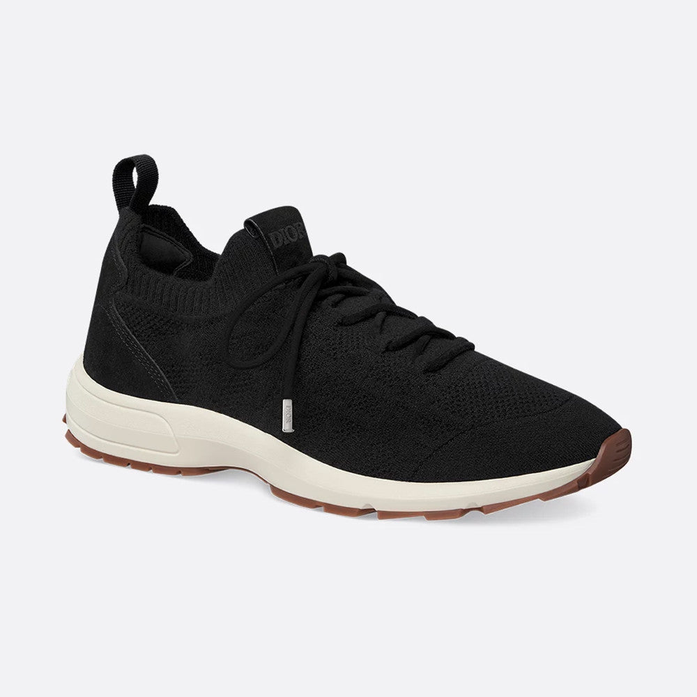 DIOR B80 Lounge Sneaker Dior Gray Cannage Cashmere Wool and Silk Knit with Dior Gray Suede#336623