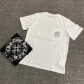 Chrome Hearts Men's Summer Solid Color Sanskrit Print Round Neck Cotton Short Sleeve T-Shirt #77168