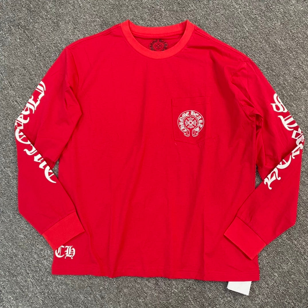 Chrome Hearts Men's Spring/Summer Solid Color Long Sleeve T-Shirt #73551