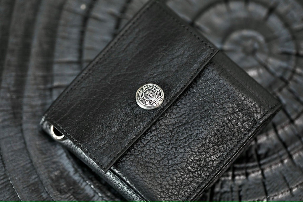 Chrome Hearts Luxury Fashion Trend Italian Cowhide 925 Sterling Silver Accessories Couple Men's And Women's Models Folding Card Case Card Holder Bags Bag #76515