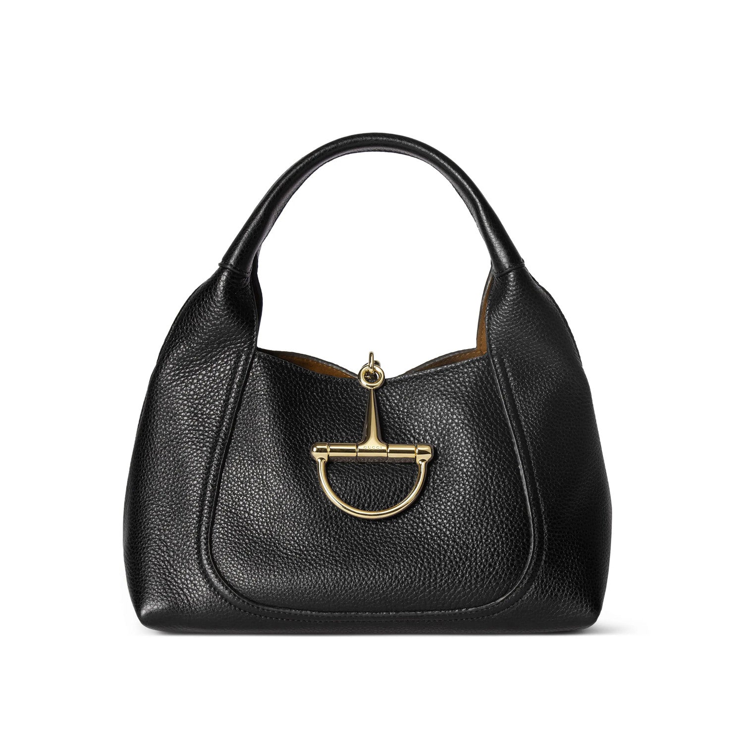 Gucci Softbit Women's Solid Color Horsebit Buckle Leather Tote Shoulder Bag Bags #76194