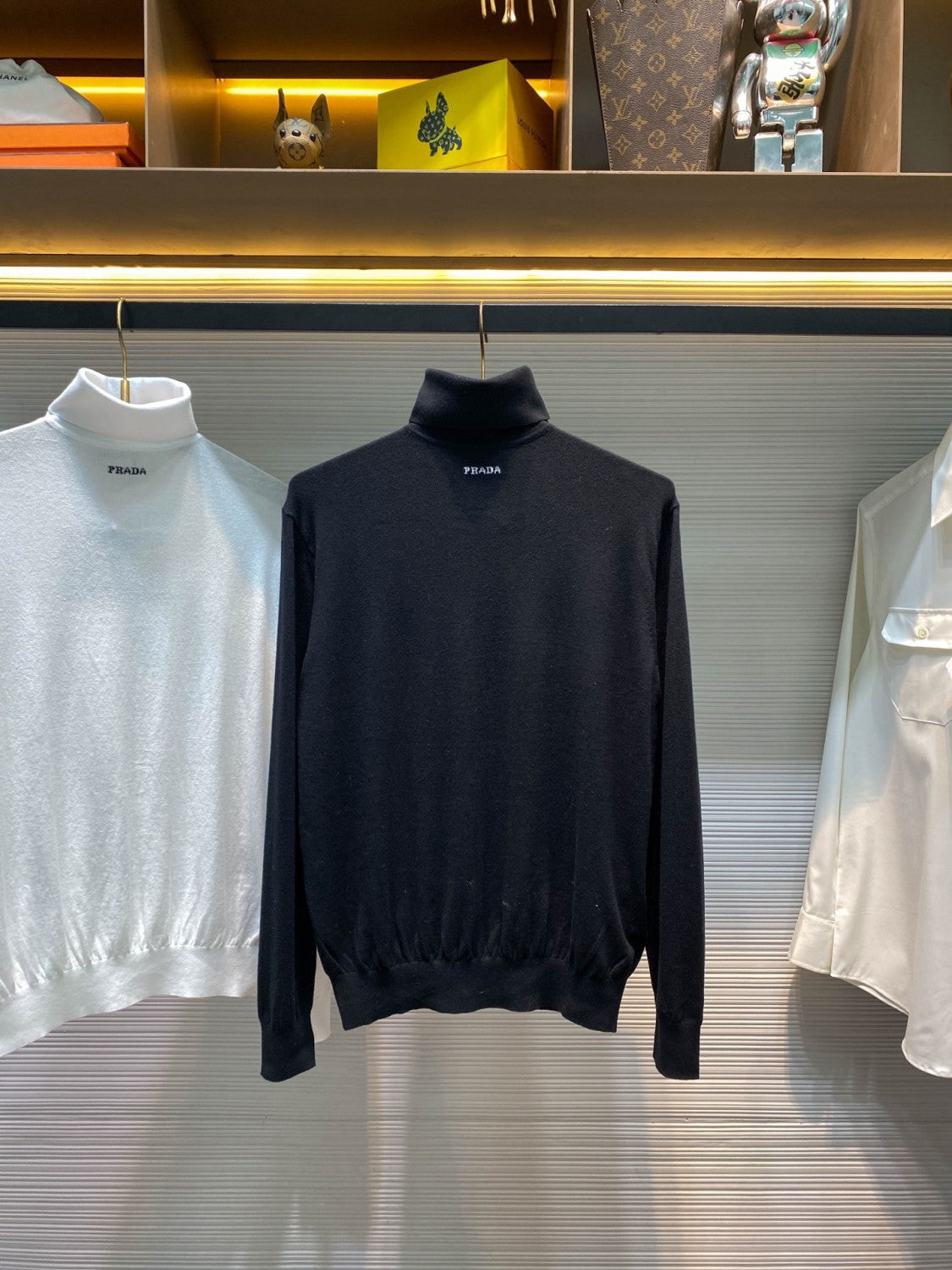 Prada Men's Wool Pullover Classic Turtleneck Sweater Spring Autumn Winter Solid Color Long Sleeve Cashmere Knit #332272