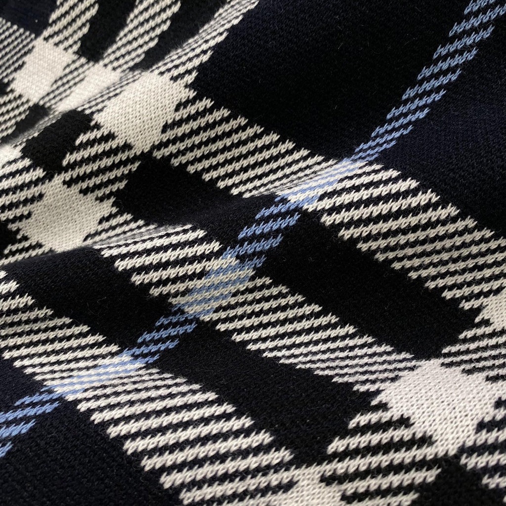 Burberry Check Cotton Jacquard Hoodie Plaid Sweatshirt Pullover #96325