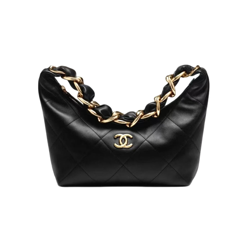 Chanel Women's Classic Solid-Color Leather Logo Chain Shoulder Bag Crossbody Bag | Tote Bag Bags AS5837-B22140-94305 #79116