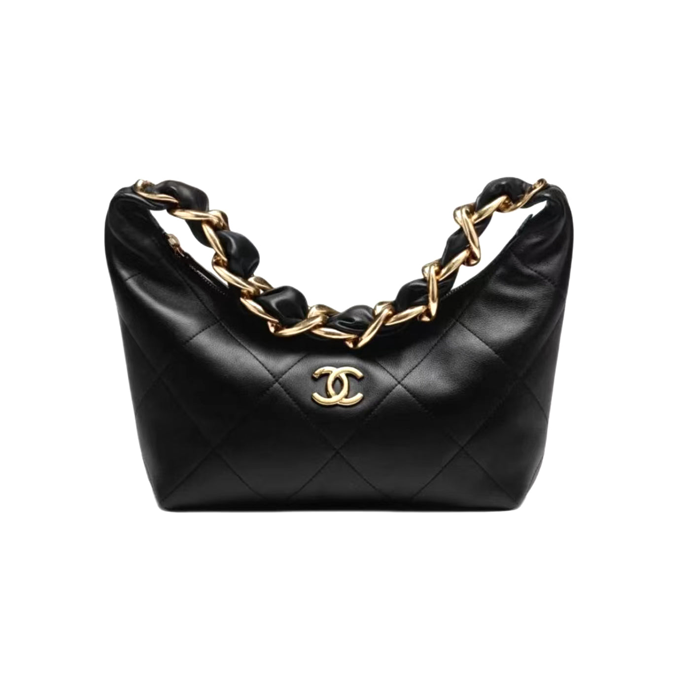 Chanel Women's Classic Solid-Color Leather Logo Chain Shoulder Bag Crossbody Bag | Tote Bag Bags AS5837-B22140-94305 #79116