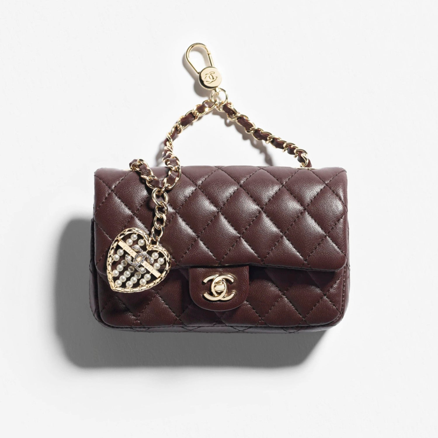 Chanel Women's Solid Color Chain Strap Flap Leather Mini Pendant Bag Bags AP4760-B21223-U0509 #77494
