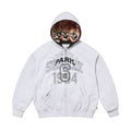 SUPREME X MM6 MAISON MARGIELA Men's Spring/Autumn Solid Colour Letter Print Hooded Skull Ghost Fire Print Zipper Long Sleeve Hooded Jacket #77861