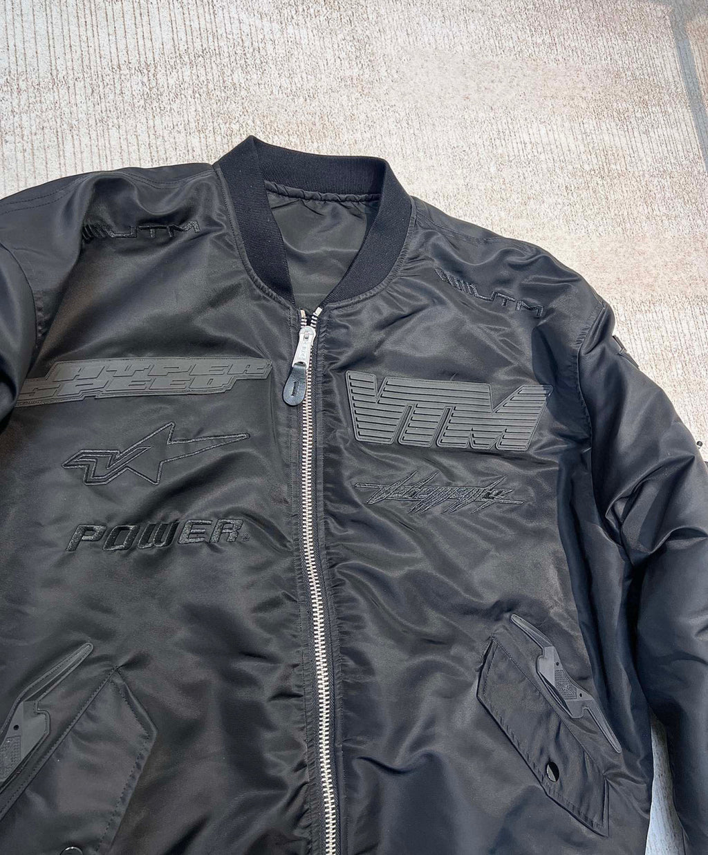 Vetements Embossed Letter Zip Sports Jacket #96689