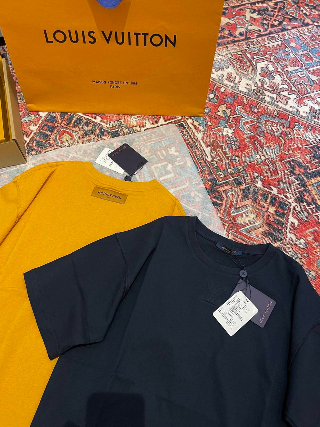 Louis Vuitton Men's Summer Solid Color Embroidered Logo Round Neck Cotton Short Sleeve T-Shirt #74122