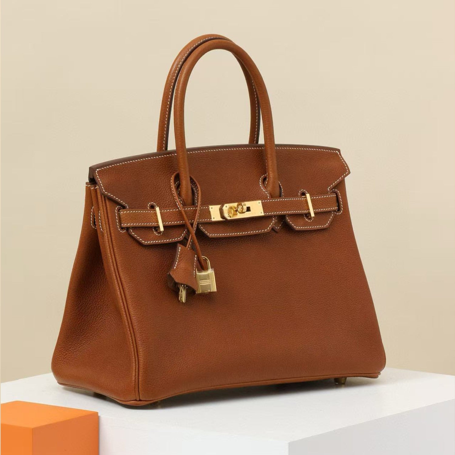 Hermes Birkin 30 Gold Buckle Solid Color Handbag Temperament  Bags Metal Buckle Kelly Bag Accessories H027633CC37 #81134