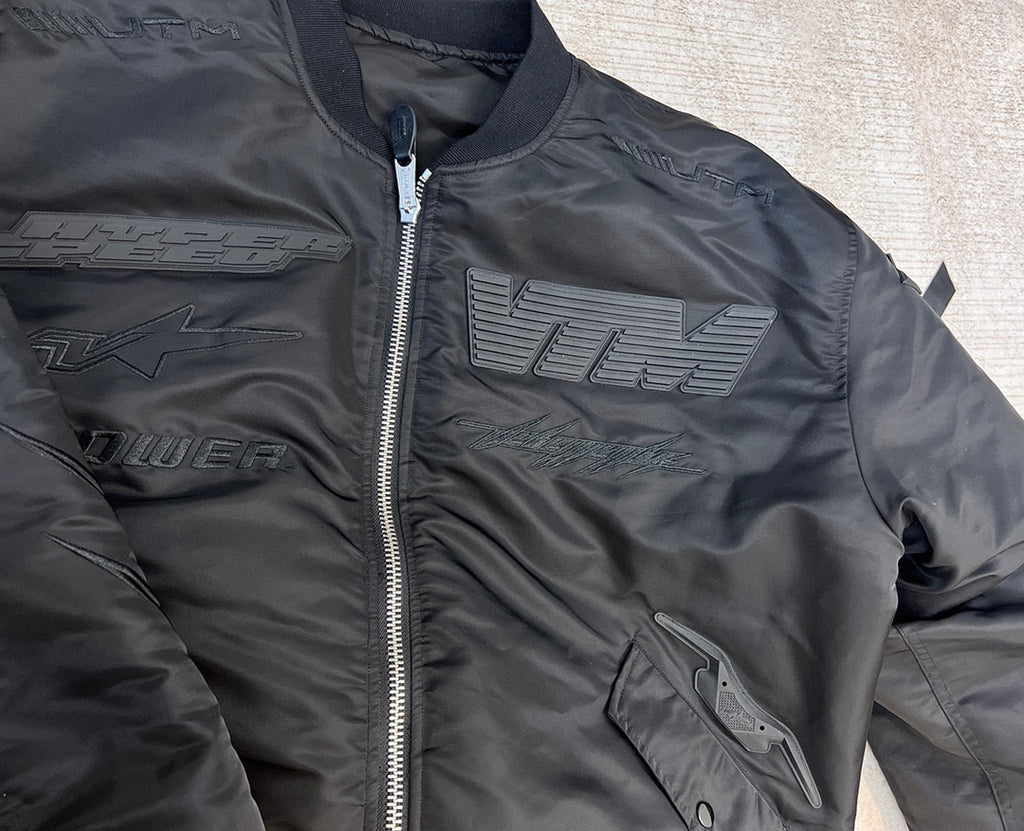 Vetements Embossed Letter Zip Sports Jacket #96689