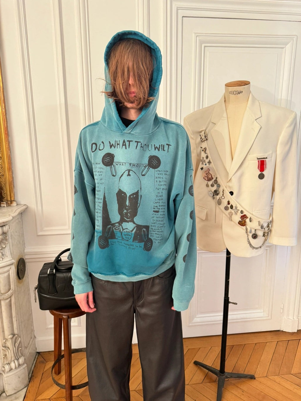 Enfants Riches Deprimes Men's Spring And Autumn Pattern Printed Loose Solid Color Long Sleeve Pullover Hooded Sweatshirt Ngvp #9385