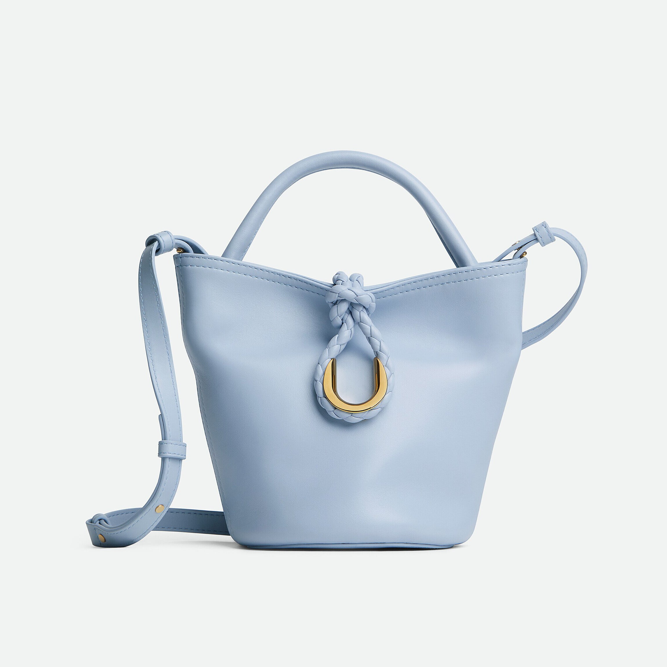 Bottega Veneta Liberta Women's Adjustable Detachable Shoulder Strap Solid Color Leather Bucket Bag Single Shoulder Crossbody Handbag Bags #77161