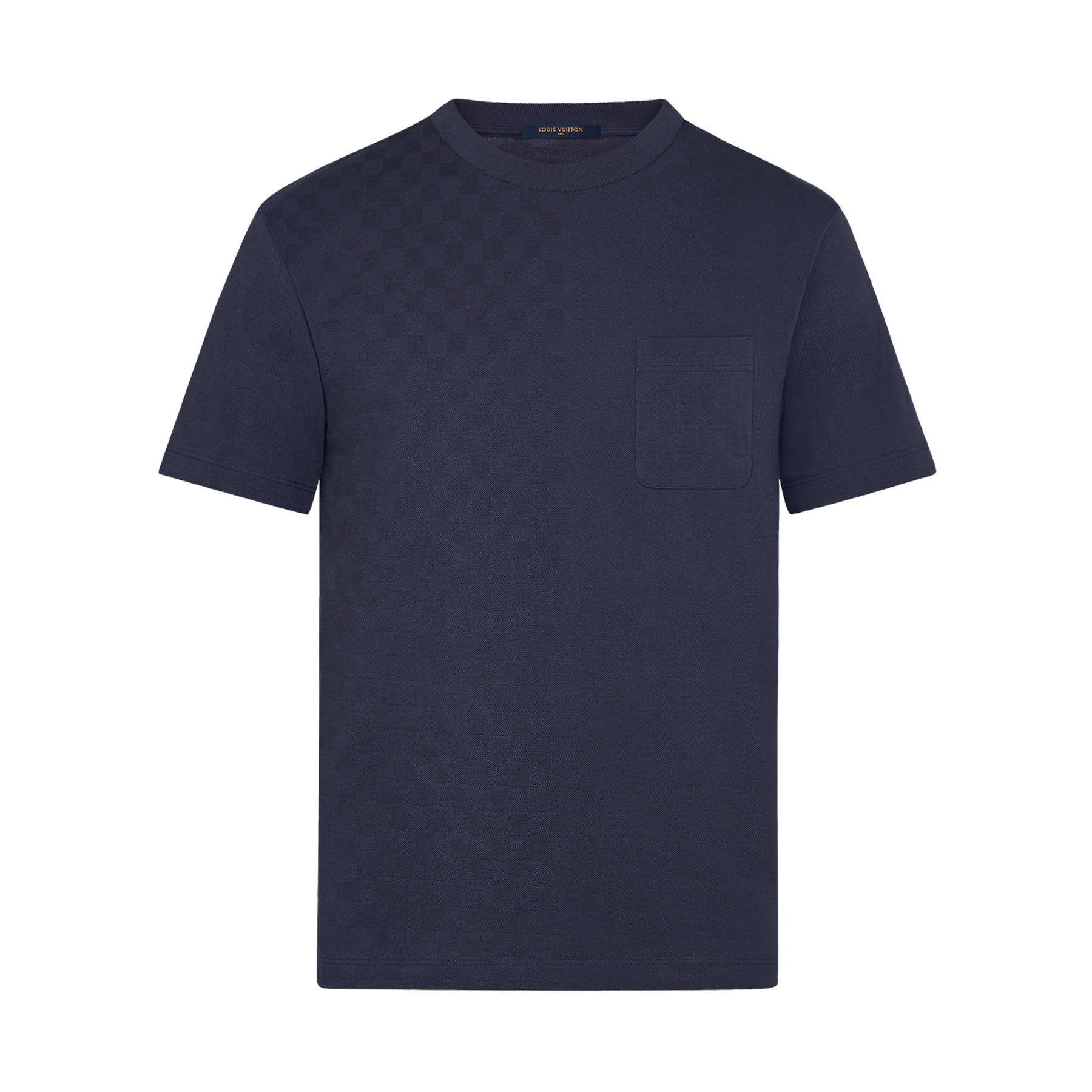 Louis Vuitton Men's Summer Solid Colour Round Neck Chest Strap Cotton Short Sleeve T-Shirt #97859