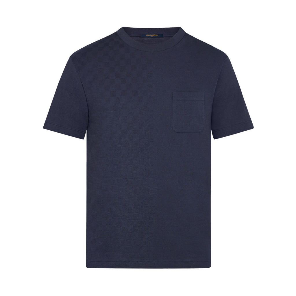 Louis Vuitton Men's Summer Solid Colour Round Neck Chest Strap Cotton Short Sleeve T-Shirt #97859