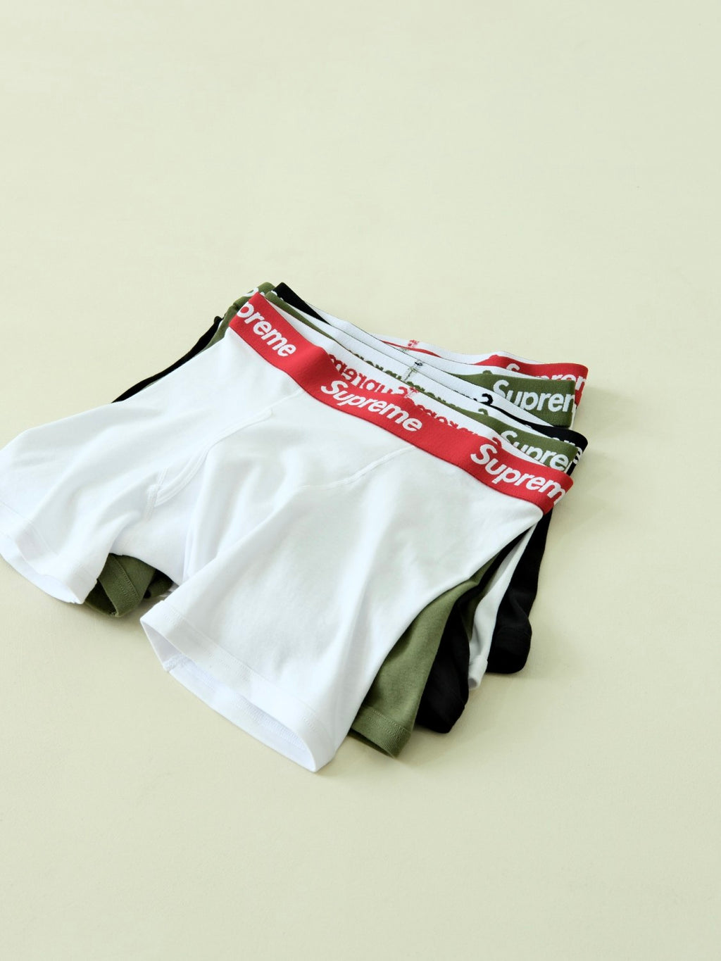 Supreme  Men's And Women's All-season Logo High-waisted Briefs Fashion Trend Fit Underpants Three Pairs #71314