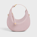 Celine Women's Pink Teen Lulu Handbag Stylish Vintage-inspired Half-moon Clutch Crossbody Bag Bags 120723ENY.25BD #81821A