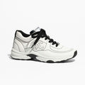 Chanel Women's Embroidered Line Solid Colour Low Top Lace Up Sneakers Shoes #76648