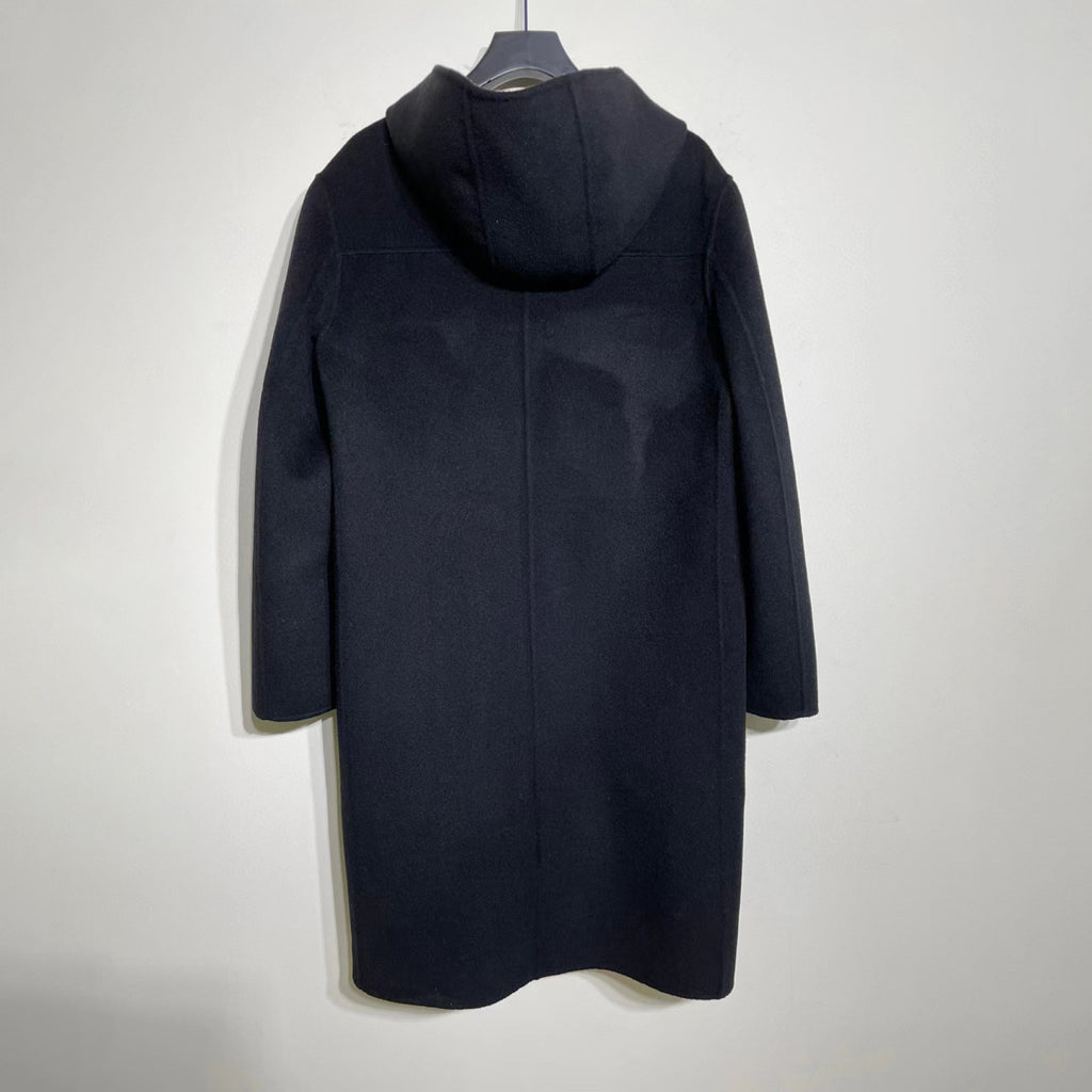 FENDI Woolen Double-Sided Hooded Full-Printed Coat Jacket  #3715