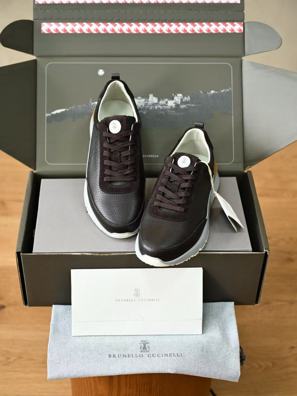 Brunello Cucinelli Men's Leather Sneakers #387382