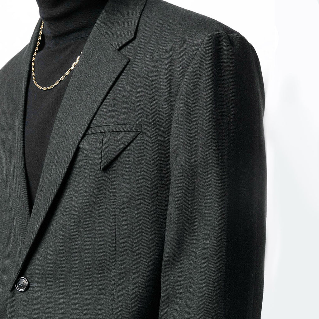 Bottega Veneta Men's Spring And Fall Solid Color Lapel Single-breasted Wool Suit Two-piece Suit Pants Suit  Ngvp #7756
