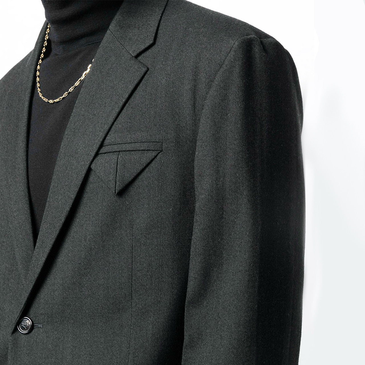 Bottega Veneta Men's Spring And Fall Solid Color Lapel Single-breasted Wool Suit Two-piece Suit Pants Suit  Ngvp #7756