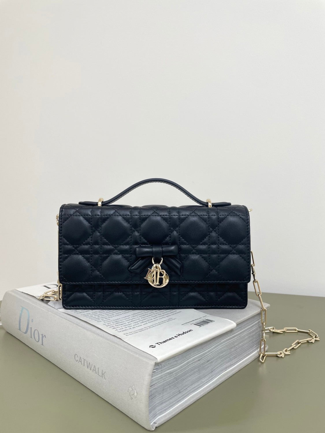DIOR My Dior Mini Bag Black Cannage Lambskin #383157