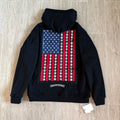 Chrome Hearts Distressed American Flag Zip Hooded Sweatshirt #336049