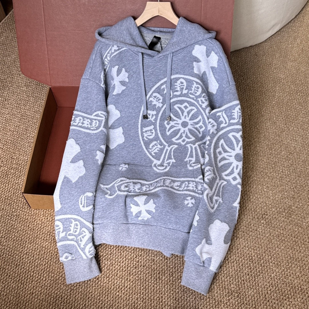 Chrome Hearts 25FW Gothic Style Laser Burnt Hooded Sweatshirt #332924