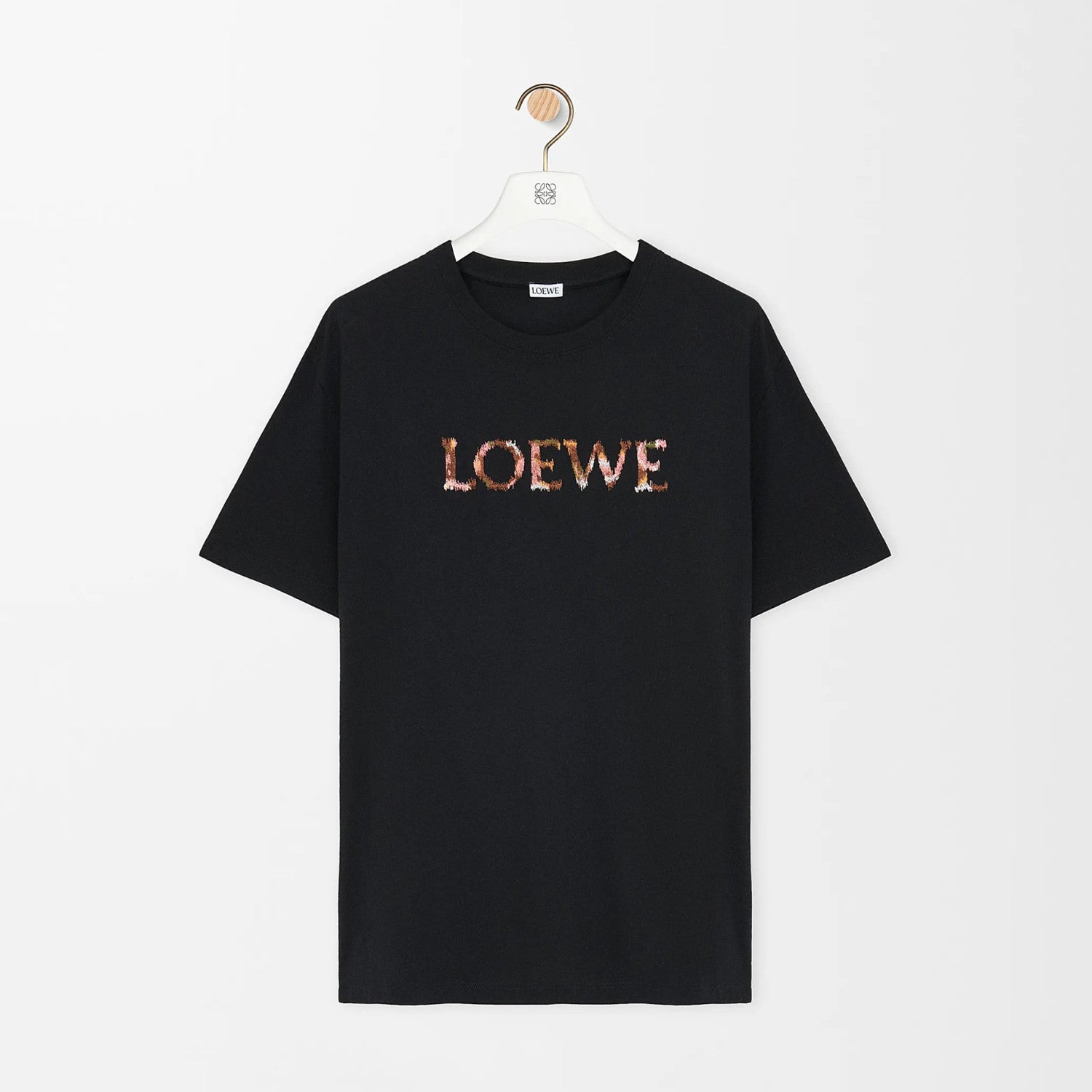 Loewe Men's And Women's Summer Embroidered Letter Print Round Neck Cotton Short Sleeved T-shirt #77249