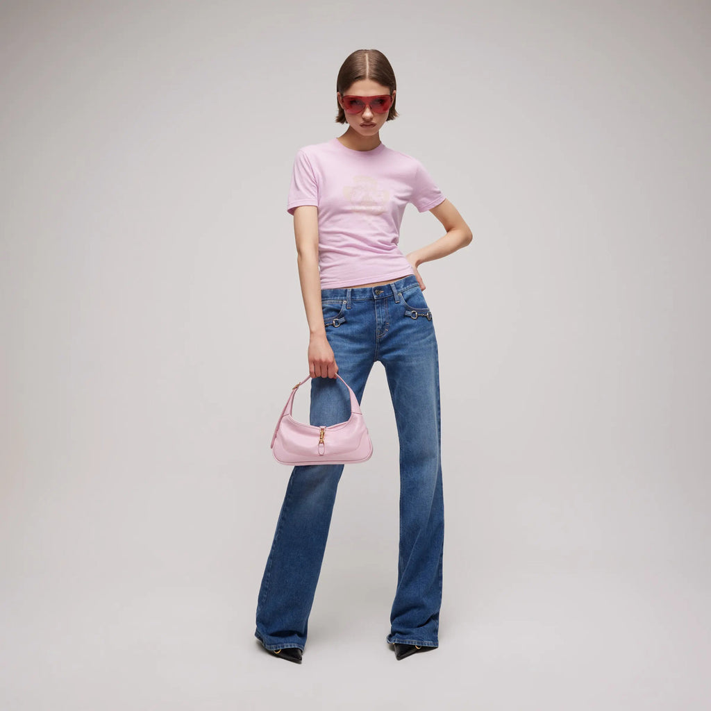 Gucci Jackie Slim Series Medium Shoulder Bag La Famiglia Series Demna Clutch Pink Underarm Bag Classic Vintage Elegant Casual Bags 863137AAGDJ5825 #197407