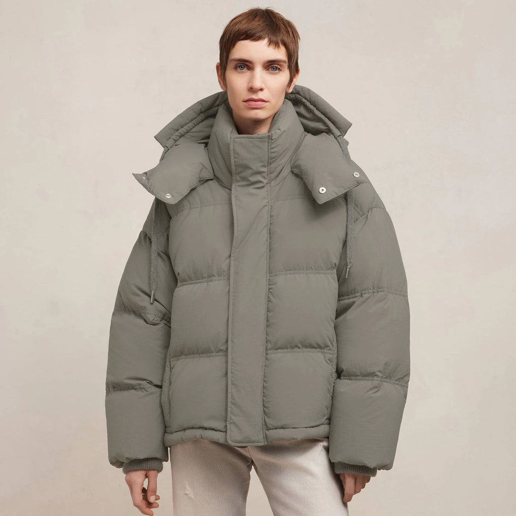 Ami  Men's And Women's Winter Solid Colour Hooded Casual Detachable Hat Puffer Down Jacket #97649
