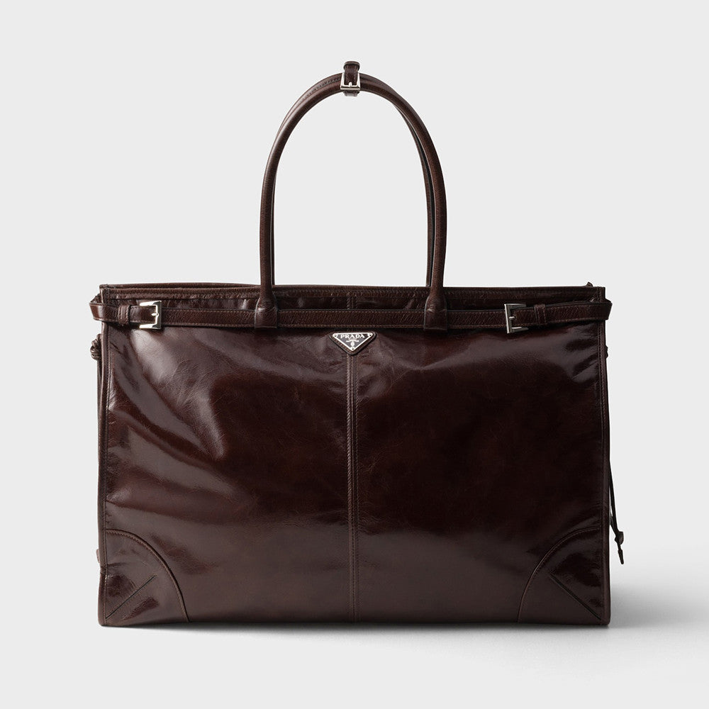 PRADA Black Prada Bonnie Leather Tote Bag #381312