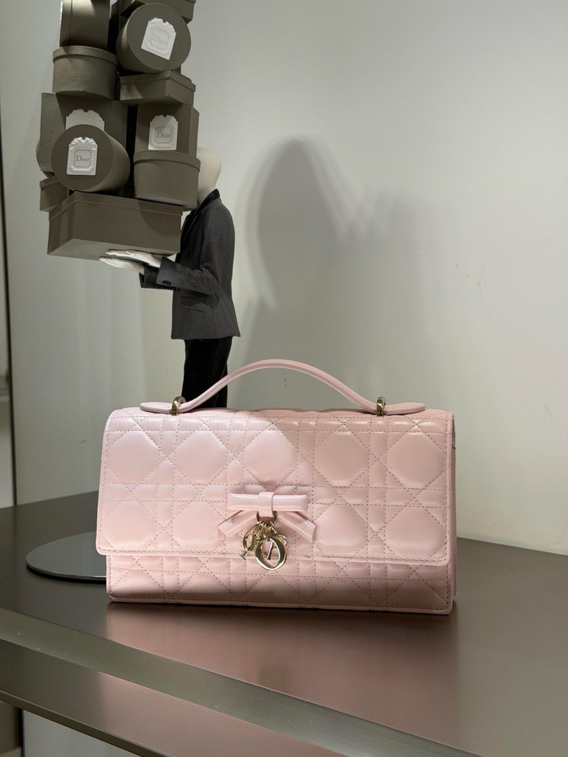 DIOR My Dior Mini Bag Black Cannage Lambskin #383157