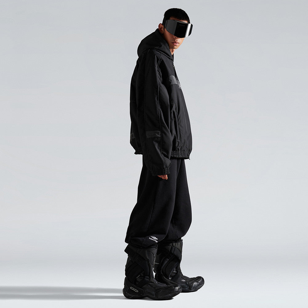 Balenciaga Men's 3b Sports Icon Ski Tracksuit Parka in Black #337220