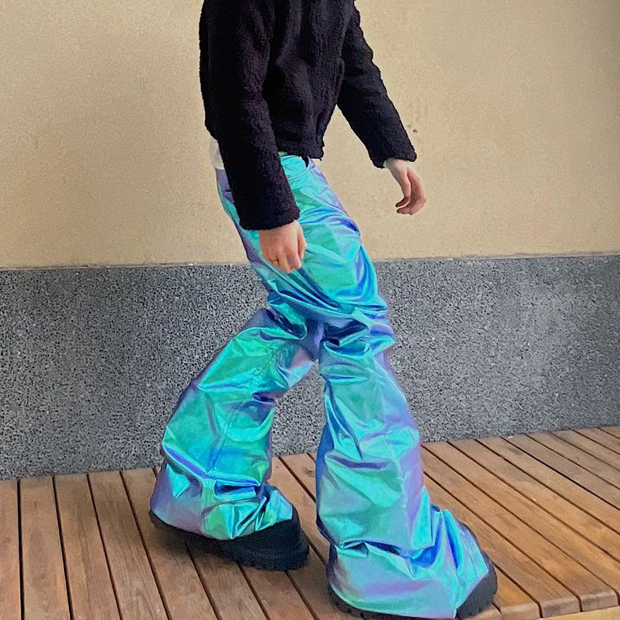 Rick Owens Men's And Women's Four Seasons Fashion High Street Laser Drag Pants Do Old Retro Trend Pants Ngvp #7683