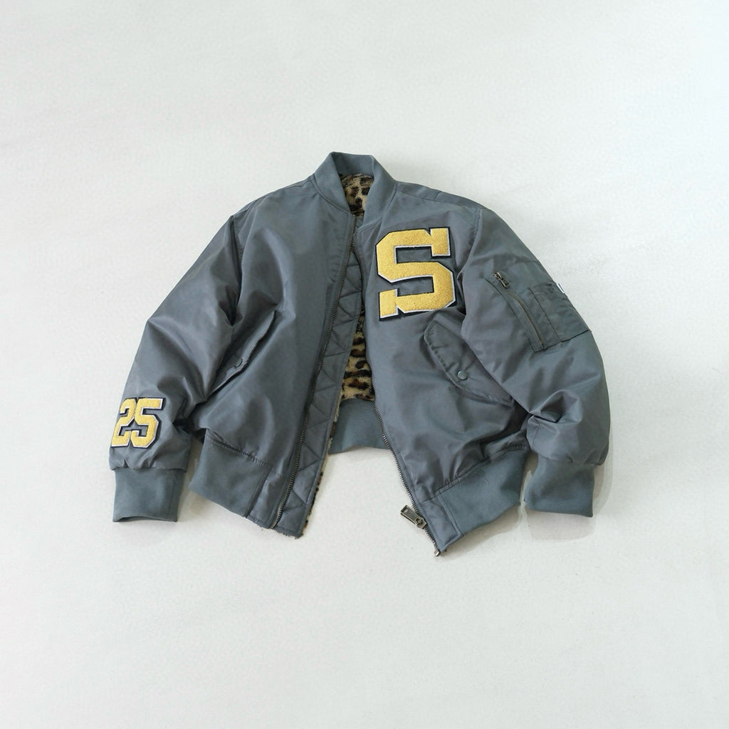 Supreme Men's Fall/Winter Fashion Casual High-Neck Zipper Leopard Print Faux Suede Nylon Fabric Air Force Jacket #79527