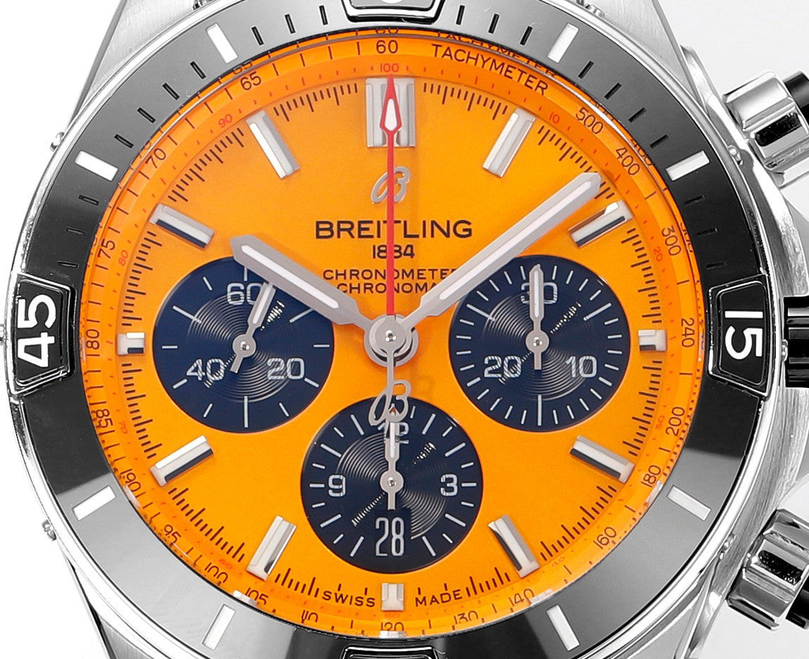 Breitling Silicone Bracelet Mechanical Watch #96675