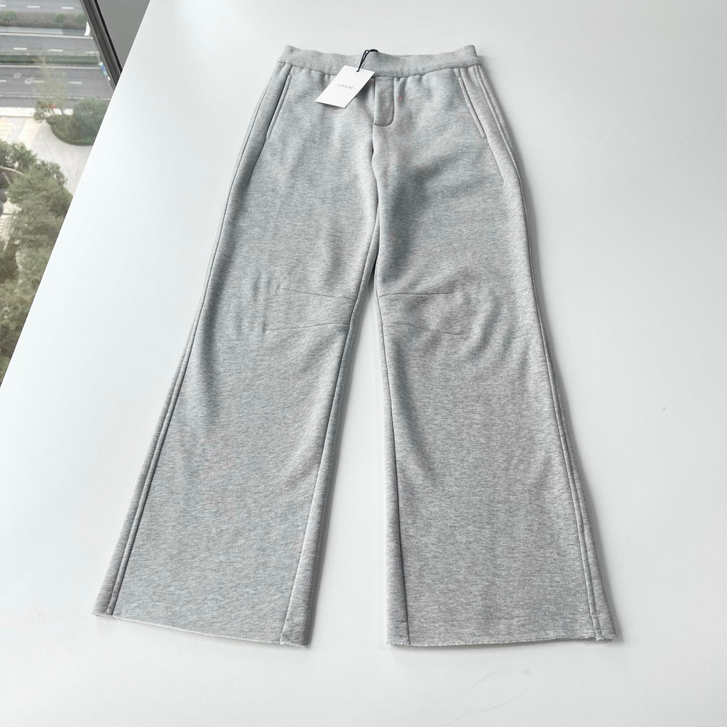 Lemaire Men's & Women's Four-Season Elastic Waist Drawstring Sweatpants Cotton Solid-Color Casual Trousers Pants Ngvp #2543
