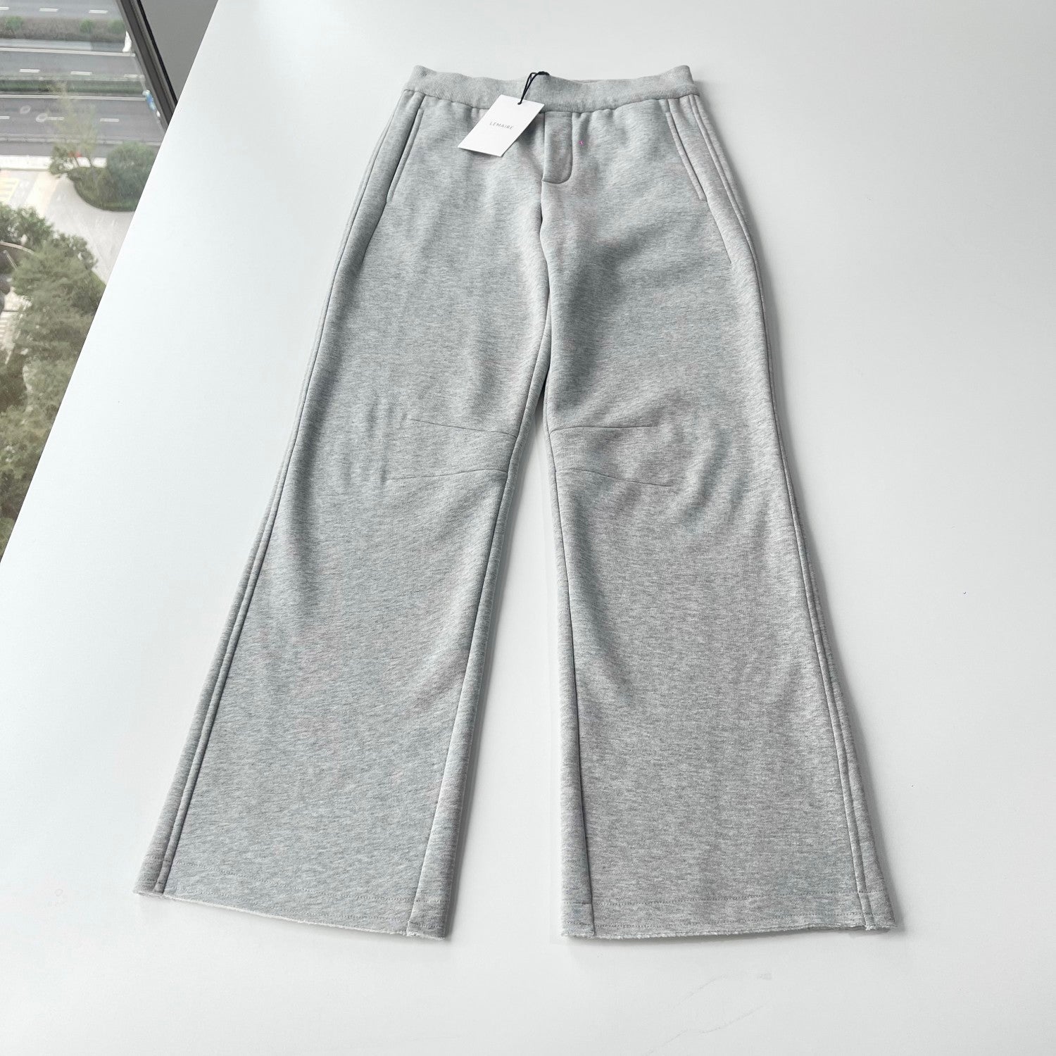 Lemaire Men's & Women's Four-Season Elastic Waist Drawstring Sweatpants Cotton Solid-Color Casual Trousers Pants Ngvp #2543