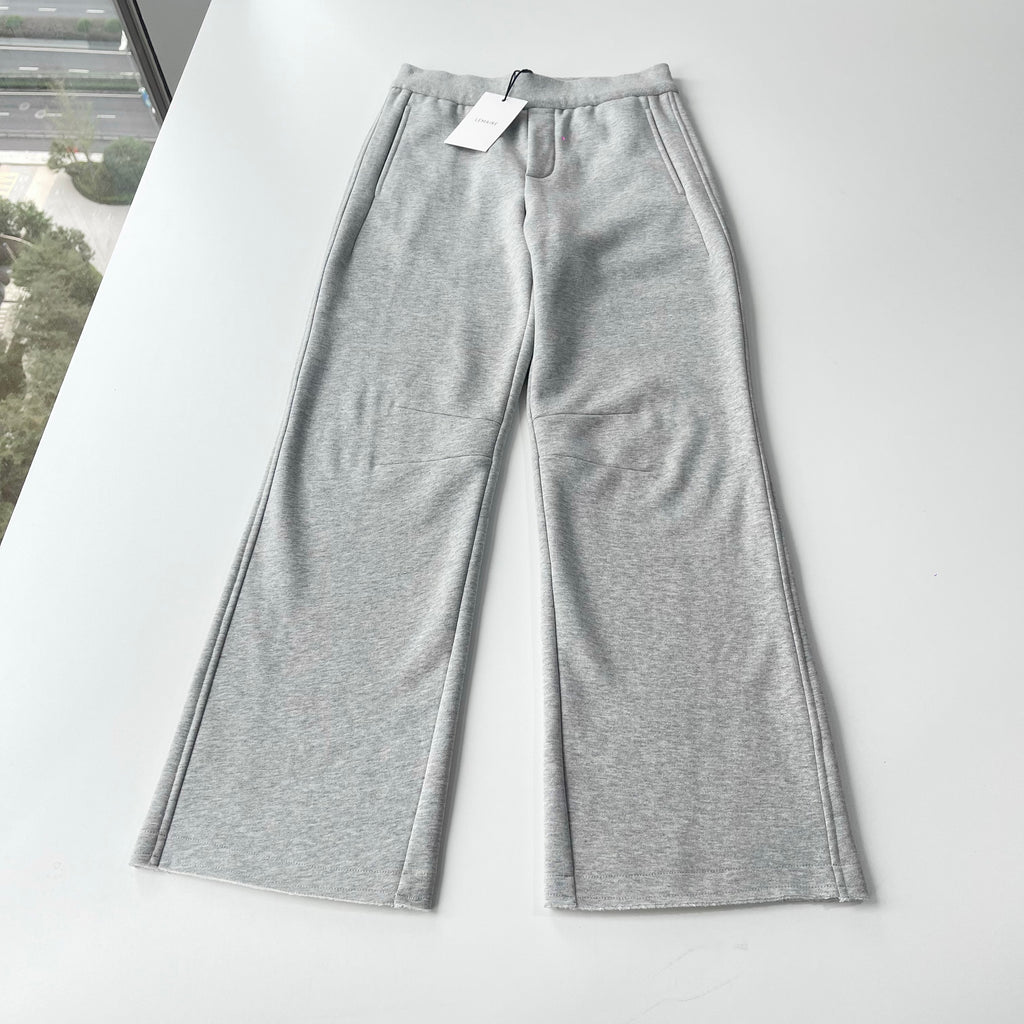 Lemaire Men's & Women's Four-Season Elastic Waist Drawstring Sweatpants Cotton Solid-Color Casual Trousers Pants Ngvp #2543