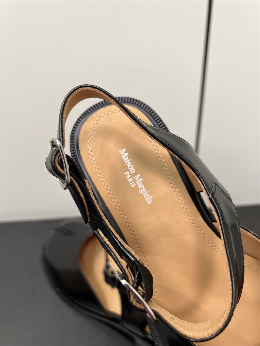 Maison Margiela Tabi Sandals in Black #333695