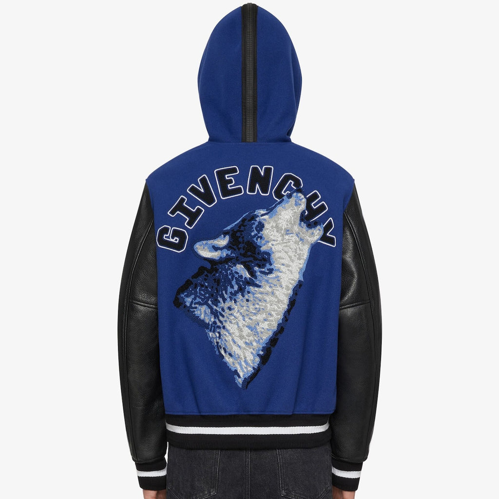 Givenchy Men's Spring And Autumn Fashion Casual Graffiti Colorblocking College Style Leather Baseball Clothing Wool Jacket Coat Ngvp #98226
