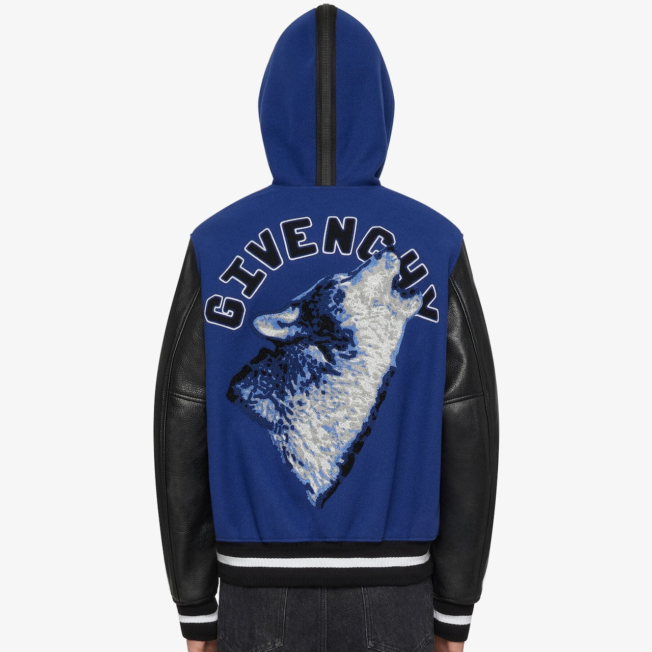 Givenchy Men's Spring And Autumn Fashion Casual Graffiti Colorblocking College Style Leather Baseball Clothing Wool Jacket Coat Ngvp #98226