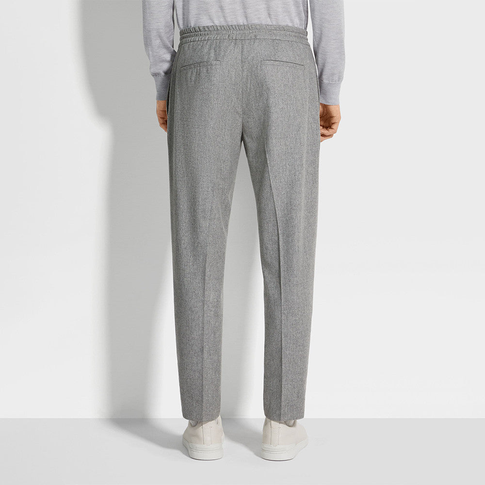 Zegna Grey Mélange Wool Joggers #334675